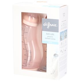 Difrax Biberons Anti-Colique 250ml S-Bottle – Lot de 2 Biberons 0M+