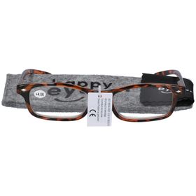 pharmaGLASSES® Lunettes de lecture Brun +4