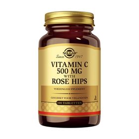 Solgar Vitamine C 500 avec Rose Hips - Défenses immunitaires - Antioxydant - 100 comprimés
