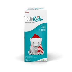 ToulaKids Sirop fraise sans sucre 180 ml