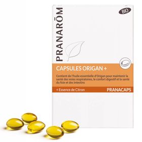 Pranarôm Pranacaps Origan + Essence de Citron BIO