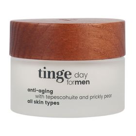 Tinge Crème de Jour Anti-Âge pour hommes.