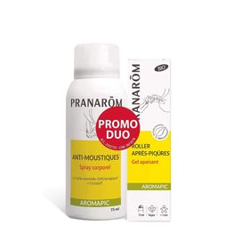 Pranarom Duo spray corps anti moustiques + roll-on après piqûres - Bio
