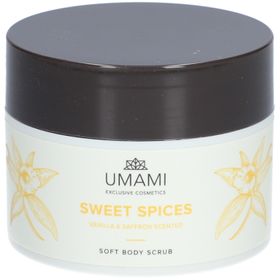 UMAMI Gommage doux pour le corps aux épices douces Vanille & Saffran
