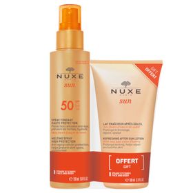 NUXE Sun Spray Solaire Fondant Visage & Corps SPF50 + Lait Fraîcheur Après-Soleil