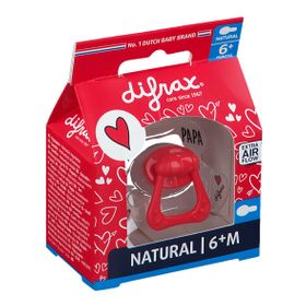 Difrax® Sucette Natural +6 Mois - I Love (Couleur non sélectionnable)