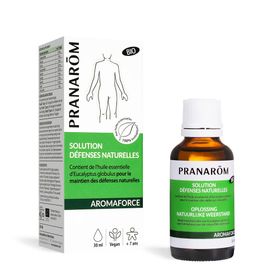 PRANARÔM - Aromaforce - Solution Défenses Naturelles - Synergie Huiles Essentielles 100% Bio - Maintient L'Immunité* - 30ml
