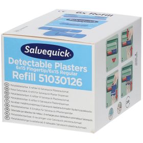 Salvequick Blue Detectable Plasters Refill 51030126