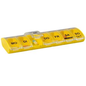 ANABOX® 1x7 Doseur de comprimés jaune