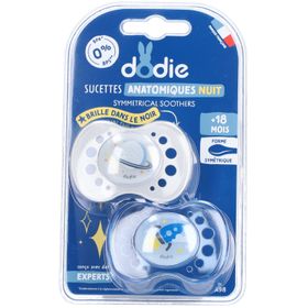 Dodie Sucettes Anatomiques Nuit Bleu 6 Mois