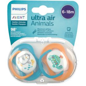 PHILIPS AVENT ultra air Sucette 6-18 Mois Animals (Couleur non sélectionnable)