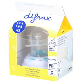 Difrax Tétine Doseuse XS + Anneau – Nouveau-né 0M pour Liquides Fins