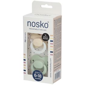nosko® Sucettes ivory glow in the dark + mint 18+ mois