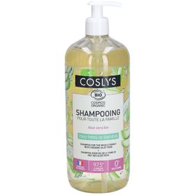 COSLYS® shampooing familial aloe vera bio tous types de cheveux flacon pompe