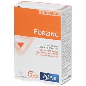 Forzinc, Comprimé, complément alimentaire à base de zinc, bt 60