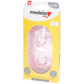 Medela Sucette SOFT SILICONE Rose Duo 6-18 Mois
