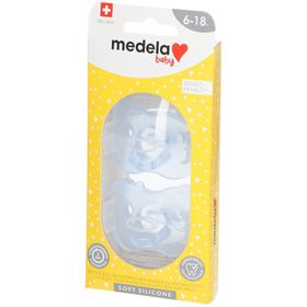 Medela Baby Soft Silicone Sucette Soft 6-18 Mois DUO 2 tétine