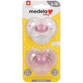Medela Sucette Original Rose Duo 6-18 Mois