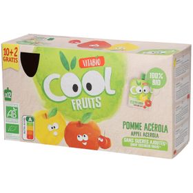 VITABIO Cool Fruits - Gourdes de fruits Pomme Acérola Bio
