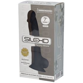 SILEXD Premium Silicone Dildo Modèle 1 Noir 17,5 cm
