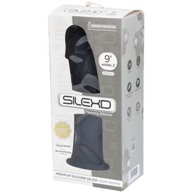 SILEXD Premium Silicone Dildo Modèle 2 Noir 23 cm
