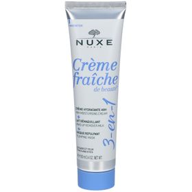 Nuxe Crème fraîche de beauté® 3-en-1, Crème Hydratante 48h, Lait Démaquillant, Masque Repulpant