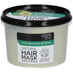 Organic Shop Masque Réparateur Naturel pour Cheveux Avocat & Miel