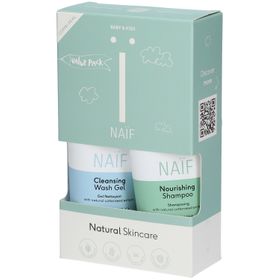 NAIF Shampoing et Gel douche pour bébé et enfants - pack économique