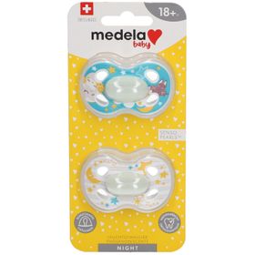 MEDELA Baby Duo de Tétines de nuit 18 mois et +