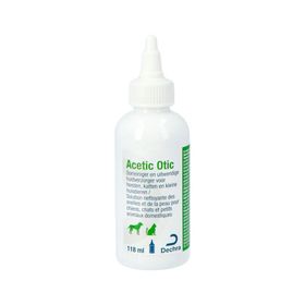 Dechra Acetic Otic Solution Nettoyante des Oreilles et de la Peau pour Chiens, Chats et Petits Animaux Domestiques