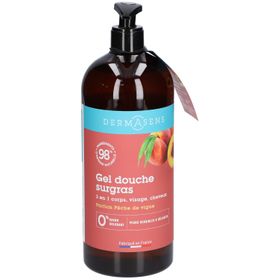 DERMASENS Gel douche surgras 3 en 1 parfum Pêche de vigne 1L