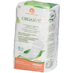 Organyc® Serviettes Premiers Jours Maternité 12 pansement(s)