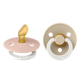 BIBS Tétine anatomique Glow Vanille - Blush 0-6 mois