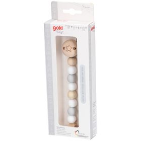 Goki Accroche-tétine étoile Gris Blanc