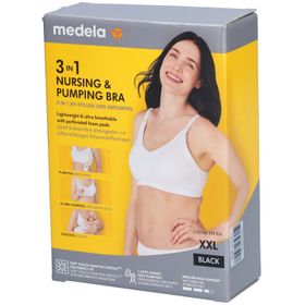 Medela Soutien-Gorge d'allaitement et d'expression de lait 3en1 - Noir - XXL