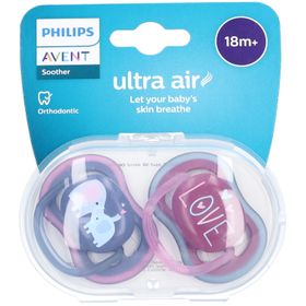 Philips Avent Ultra Air Sucette Éléphant - Love 18 Mois+ SCF349/22