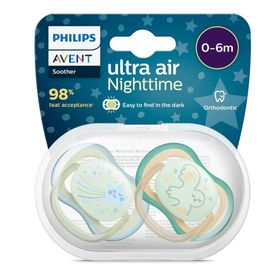 Philips Avent Air Night Sucette Étoile - Hibou 0-6 Mois