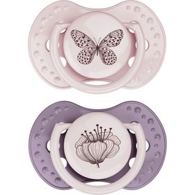 DIFRAX Tétine Dynamic Botanic Rose - Violet 6-18mois