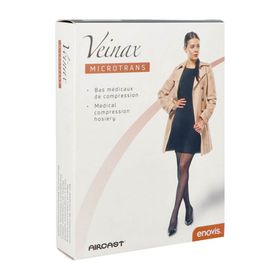 Enovis™ Veinax Microtrans Mi-Bas de compression médicaux 3 Long Noir Taille 4