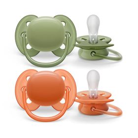 PHILIPS Avent Tétine +18 mois Ultra Soft Kaki/Terracotta