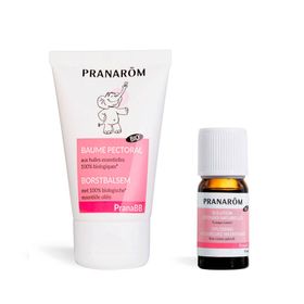 Pranarom PranaBB Baume Pectoral Bébé + PranaBB Solution Défenses Naturelles pour Bébé Bio