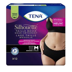 Tena Silhouette Plus Noir Taille Basse M