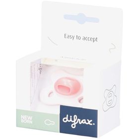 Difrax Sucette Nouveau-né Natural Fit – Pour Prématurés et Bébés 0M+ – Cœur rose