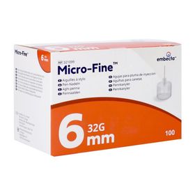 Embecta™ Micro-Fine™ Aiguilles à stylo 6 mm 32G Ref 321099