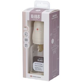 BIBS Biberon en Verre 120 ml Set Complet Ivory 0+ Mois