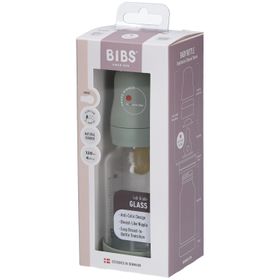 BIBS Biberon en Verre 120 ml Set Complet Sage 0+ Mois