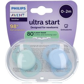 Philips Avent Sucette +0m Start vert/bleu uni
