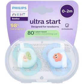 Philips Avent Sucette +0m Start design vert/bleu