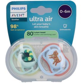 Philips Avent Ultra Air Sucette +0m Air escargot/chien