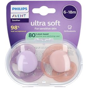 Philips Avent Sucette +6m Soft rose/lila